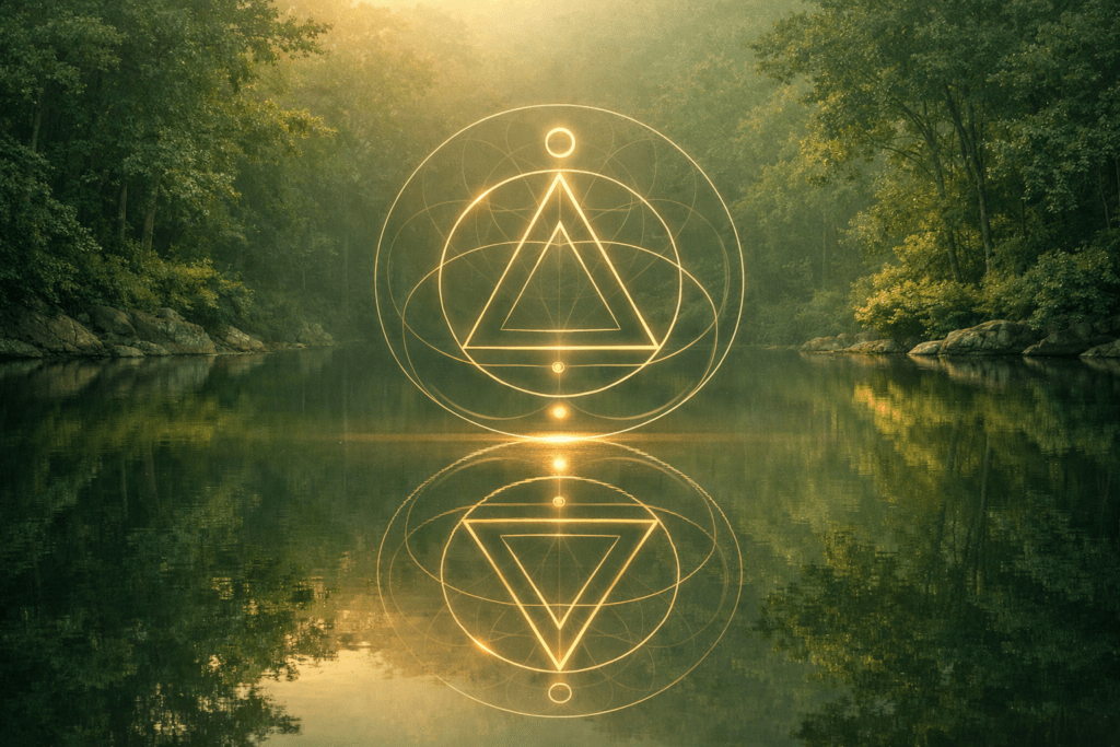 Concepto visual de Reality Transurfing y conciencia